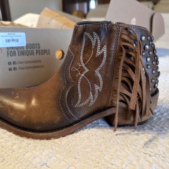 Liberty Black Mossil Tan Booties 7.5 - Picture 2 of 6